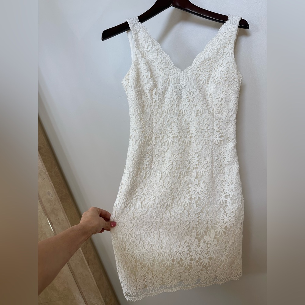 White lace Ann Taylor dress size 0